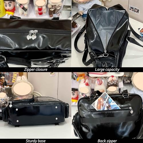 Bolso negro tipo bandolera para mujer miniatura 6