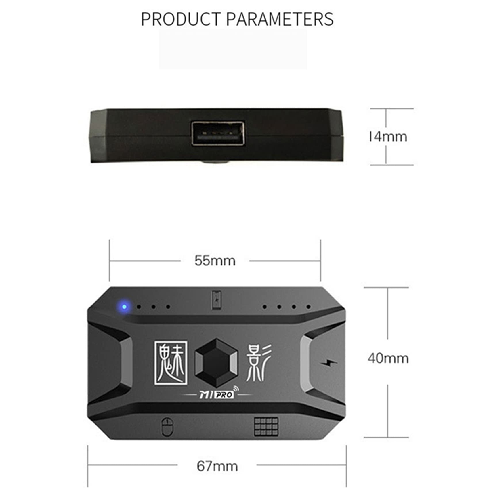 5X Plug et Play Gamepad pour Mobile Controller Gaming Keyboard Mouse Converter Bluetooth 5.0 pour Android Adaptateur