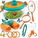 TOY Life Bug Catcher for Kids Outdoor Toys with Butterfly Net, Kids Binoculars, Magnifying Glass, Bug Habitat with Magnified Viewer & Bug Toys Tweezers, Insects Bug Catching Kit Outdoor Explorer Kit