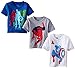 Marvel Little Boys' Toddler 3-Pack T-Shirt, Blue/Grey/White, 2T
