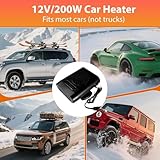 Jaaduem Car Heater, 2 in 1 Fast Heating and Cooling Fan Windscreen Defroster Defogger with Cigarette Lighter Plug, 200W Portable Car Heater for All 12V Auto - Image 6