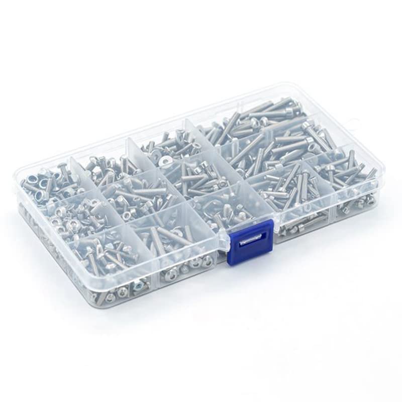 Juguetes Accesorios 501 piezas M2.5 M3 M4 plano/redondo/cabeza de corte tornillo tuerca de fijación para 1/8 Traxxas Trineo 95076-4 RC coche piezas de repuesto Accesorios