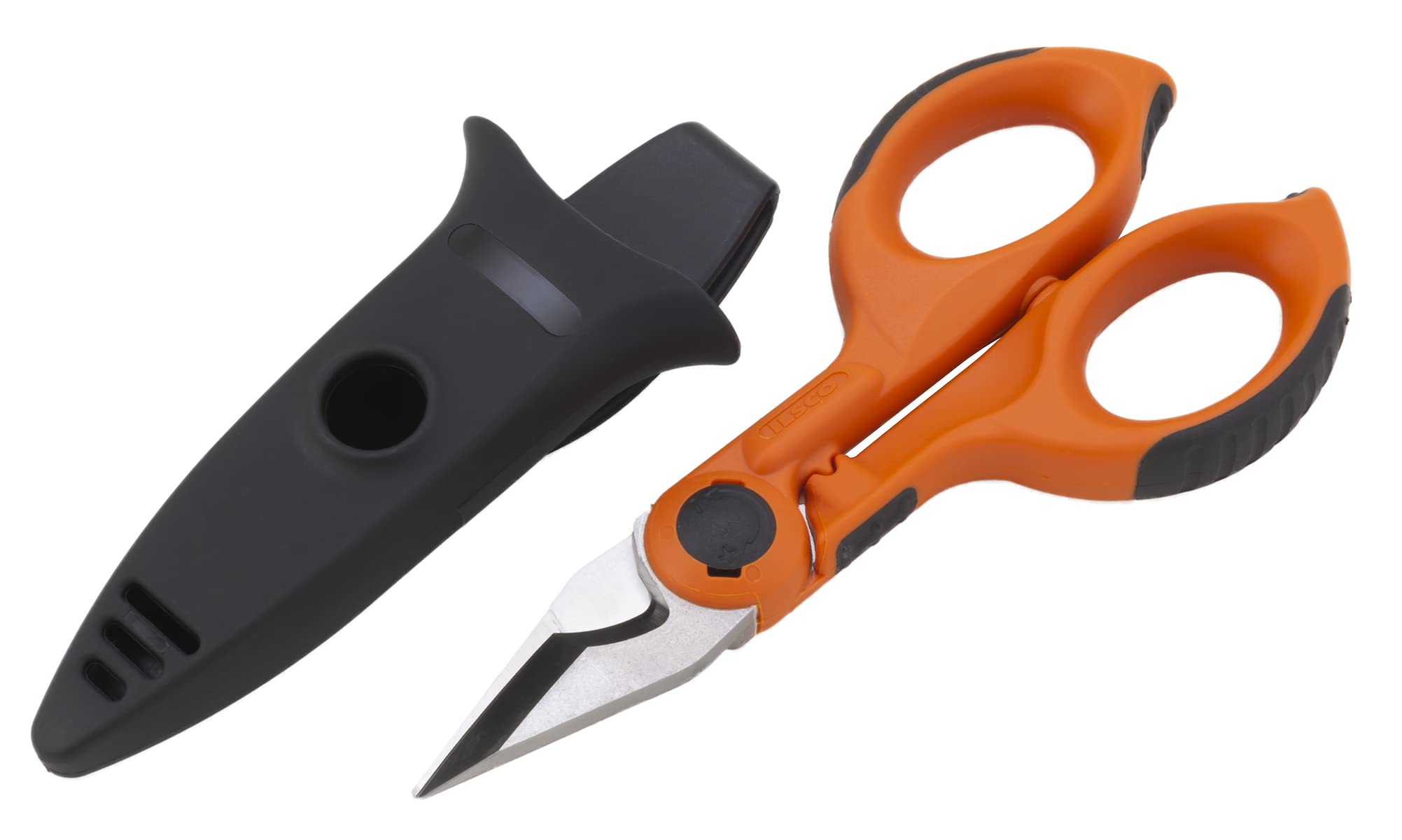 TaskMaster ILSCO THT-SC-CC Industrial Stainless Steel Blades Scissors Contoured Cutting Edges,Orange