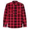 J.Ver Men’s Flannel Plaid Shirts Long Sleeve Regular Fit Button Down Casual