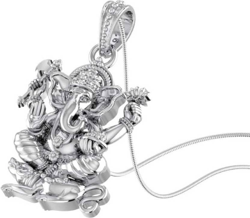Colgante de plata de ley Lord Ganesh ji con acabado premium de alta pureza 2