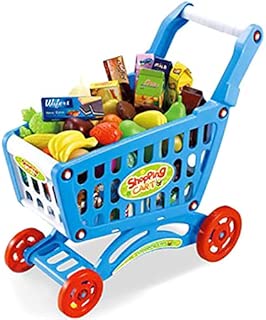 Children Shopping Trolley Kids Shopping Cart 46Pcs