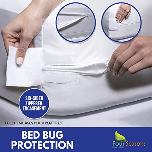 King Mattress Protector Bedbug Waterproof Zippered Encasement Hypoallergenic Premium Quality Cover Protects Against Dust Mites Allergens - Thumbnail 5