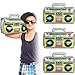 Inflatable Boombox 16.5 Inches Inflatable Boom Box 80s 90s Party Decorations for Rappers Hip Hop B-Boys Costume Accessory Party Supplies (5 Packs) (3 Packs)