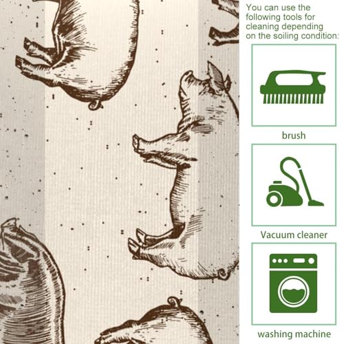 Tapis de cuisine antidérapant lot de 2 lavable absorbant motif ferme