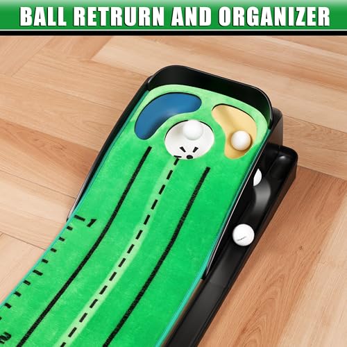 CHAMPKEY Professional Hazard Golf Putting Green Come with Golf Putting Gates and Putting Mirror - Progressive Slope Tech and Noise Reduction Tech Golf Putting Mat(Visible Ball Traces) CHAMPKEY Professional Hazard Golf Putting Green Come with Golf Putting Gates and Putting Mirror - Progressive Slope Tech and Noise Reduction Tech Golf Putting Mat(Visible Ball Traces) - Image 2