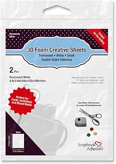 Scrapbook Adhesives by 3L Creative White 3D Foam Sheets Thin