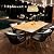 PURPLE LEAF 7 Pieces Patio Dining Set Wicker Outdoor Furniture Rectangular Table and Chairs Set for Garden Deck Teak-Finish Aluminum Frame Backyard Kitchen Set, Cushions and Pillows Included