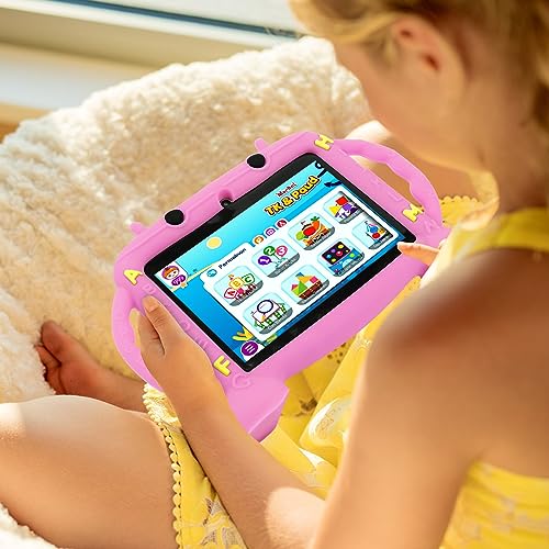 Image of MengDash Kids Tablet, 7 inch Tablet for Kids 2-10, Educational Learning Toddler Tablet Android 11, 3GB RAM+32GB ROM Storage, Google Play YouTube