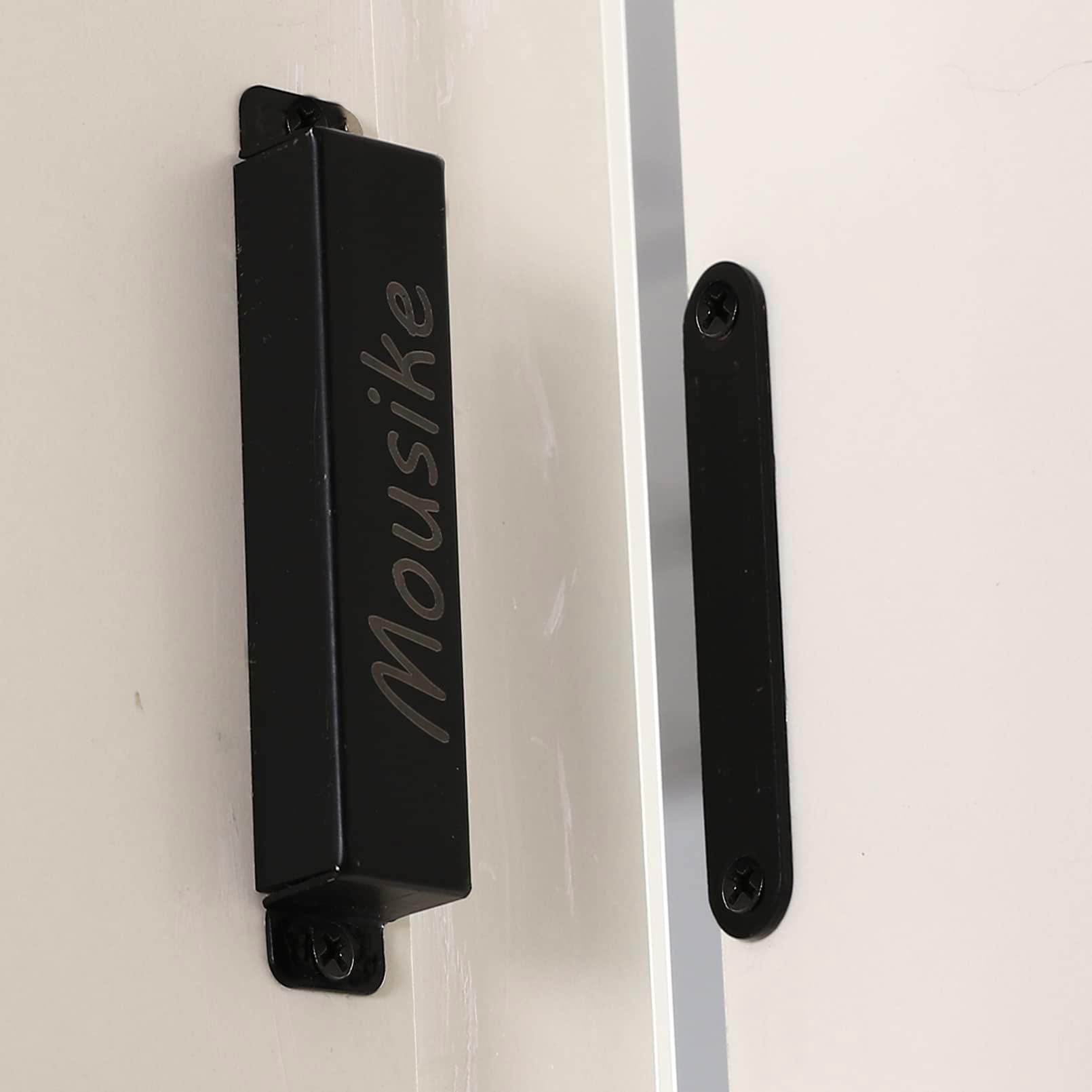 Mousike Magnetic Door Catch๏ผ70lb Stainless Steel Cabinet Door Magnets with Strong Magnetic for Kitchen Cupboard Wardrobe Closet Cabinet Door Drawer Latch (3.8"70 lbs) (70lb-2Pack, Black)