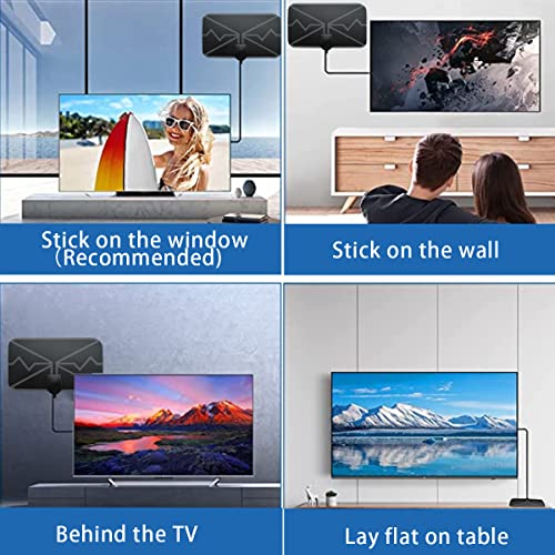 Tv Antenna - Digital Antenna For Tv Support 4K 1080P Antenna Tv Digital Hd Indoor -Tv Antenna For Smart Tv And All Older Tv's -Signal Booster 16.4Ft Coax Hdtv Cable #TOP6
