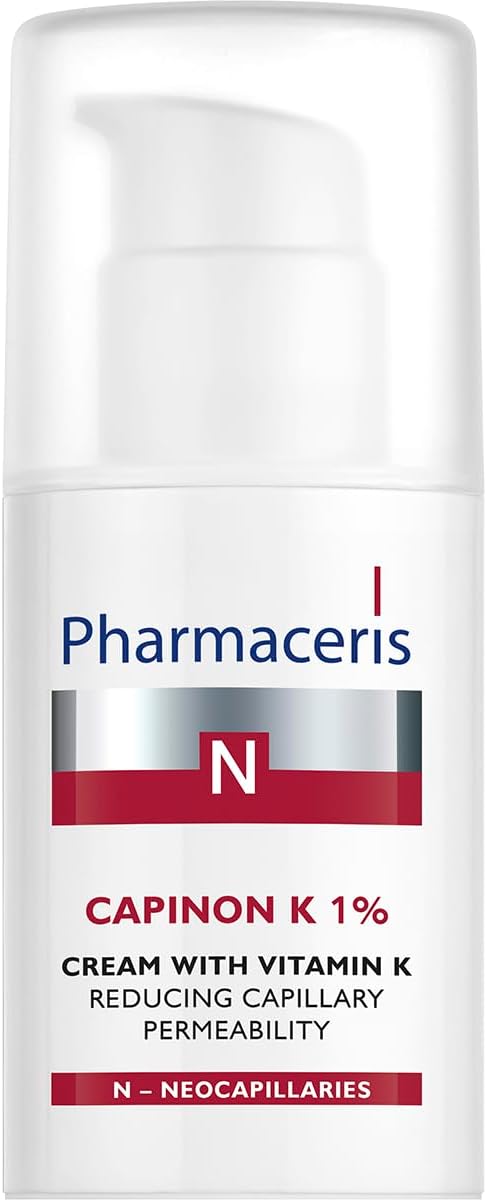 N Capinon K 1%, Cream with Vitamin K, Cream for Sensitive Skin, Reduces Redness, Skin Moisturiser, Soothing Cream - 30 ml