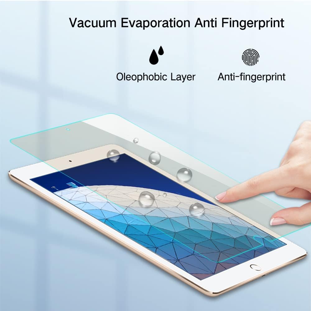 PERFECTSIGHT Medical-grade Anti Blue Light Screen Protector compatible with iPad Air 3 10.5 inch 2019, [Anti 6 Radiations, Anti Eye Strain] HD Clear Anti Fingerprint Tempered Glass [Black]