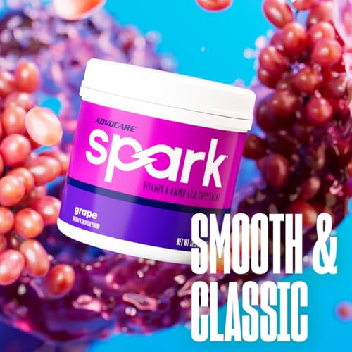 Image of AdvoCare Spark - Energy Drink Mix - Vitamin & Amino Acid Supplement - Supports Energy & Focus - Portable Immune Support - Sugar-Free - Grape (10.5