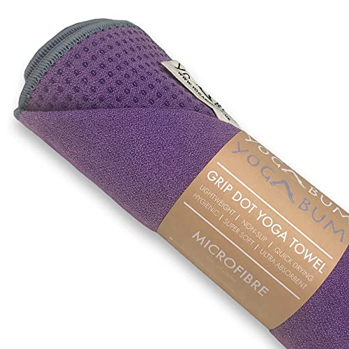 Yogabum Grip Dot - Toallas para esterilla de yoga | Antideslizantes | Toalla de yoga ecológica (morado orquídea)