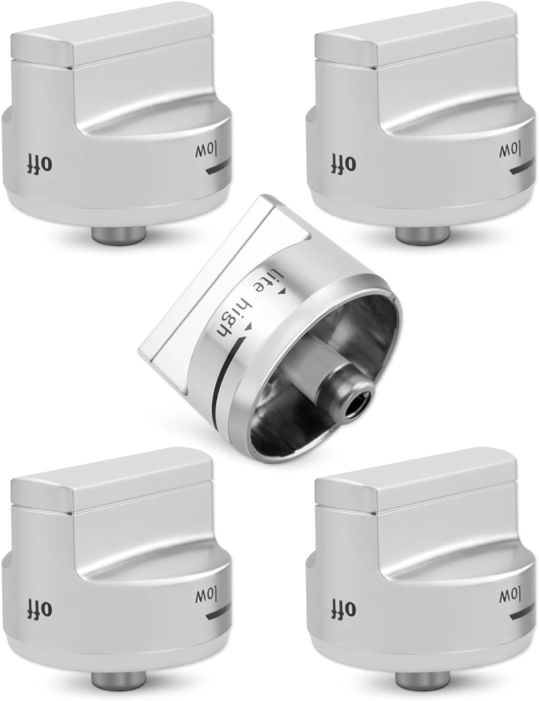 W11101439（5Pcs） Oven Range Burner Knob Fit for Maytag/Whirlpool MGR6600FW0 MGR6600FZ0 MGR7700LZ0 Replace AP6238046 4534467 PS12074638 W10858251
