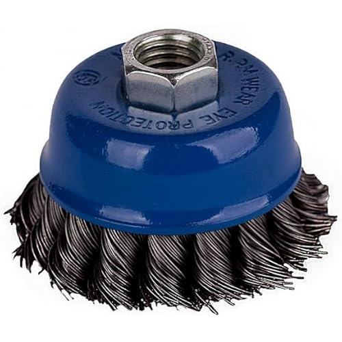 2 Spazzole a Tazza Ø 65 mm - Abrasiva Dentata M14 x 2 - Metallica / a Tazza