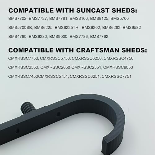 Mimore Suncast Storage Shed Hooks - 2 Pack Compatible with Suncast Shed Accessories - Thumbnail 4