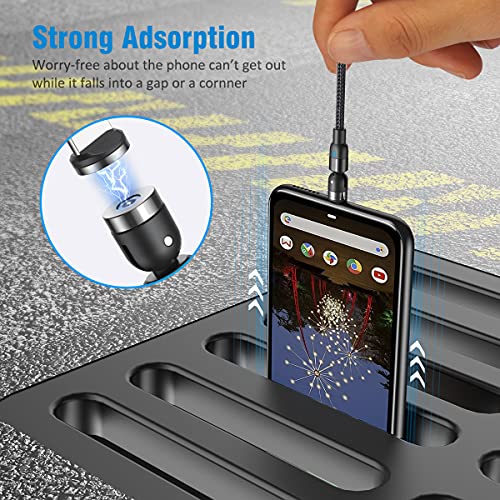 Cjoy Magnetic Charging Cable(4 Pack 10Ft+10Ft+10Ft+10Ft), 540°Degree Rotation Magnetic Usb Cable, Nylon Braided Magnetic Phone Charger, For Type C, Micro Usb… #TOP3