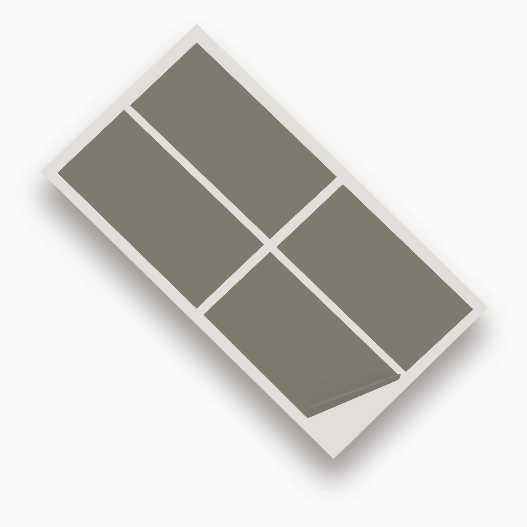 JasonCarlMorgan JCM Graphics Kitchen & Bathroom Vinyl Wall Tile Transfers, 100x200mm 50 Tile Pack Grey Matt Finish