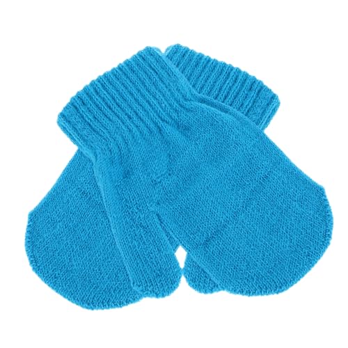 HAPINARY Toddler Winter Luminous Gloves Knitted Boys and Girls Gloves Double Layer Warmth for Outdoor Activities