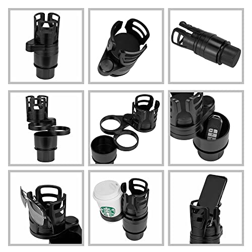 Image of 4 in 1 Car Cup Holder Extender Multifunctional Car Cup Holder Organizer Car Interior Accessories for Drinks Bottles Cups Holder