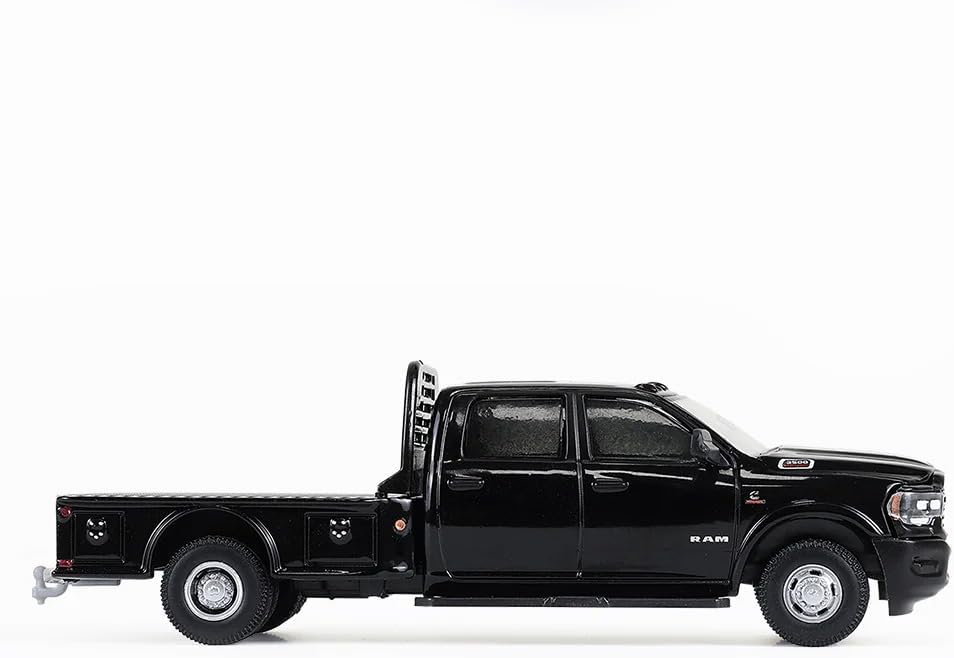 Greenlight 1/64 2023 Ram 3500 Dually Flatbed Truck, Black, Dually Drivers Series 16 46160-F
