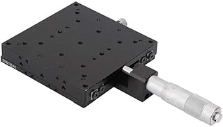 X Linear Stage, Keenso SEMX100-AC Manual Precision Linear Translation Stage Displacement Trimming Bearing Sliding Table X Axis 100x100mm Platform Size