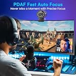 EMEET S600 4K Webcam for Streaming - Sony 1/2.55'' Sensor, PDAF Autofocus, 1080P@60FPS, 2 Noise Reduction Mics, Built-in Privacy Cover, 73° FOV, Streaming Camera for Live Commerce/Gaming/Beauty - Image 3