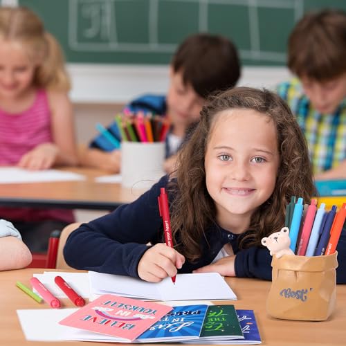 Stylos avec citation de motivation Funrous et mini carnets de notes pour école et bureau - 4