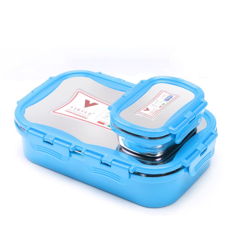 EparkCarry Hot Jumbo Insulated Stainless Steel 2 Containers Lunch Box, for School,Office,Home use (Capacity: 900,150ml)
