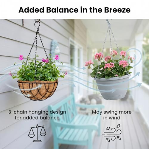 Kingbuy 12" Metal Hanging Planter Basket 2-Pack Deal - Image 5