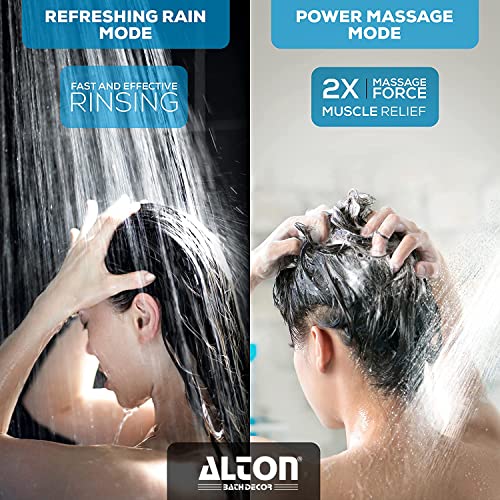 Image of ALTON SHR20980 ABS 6-Function Chrome Finish Polished 6inch Shower Head with 1.5 Meter Hose Pipe, Arm And Adjustable Bracket (Silver)