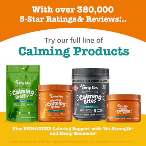 Image of Zesty Paws Senior Calming Chews for Dogs - Calming & Cognition, Chcken 90ct