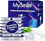 MySmile 7 Treatments Prefilled Teeth Whitening Trays Kit with 12% Hydrogen Peroxide Teeth whitening Gel for Sensitive Teeth, Fast-Result Vegan Teeth Whitener Tooth Stain Remover, Mint Flavor