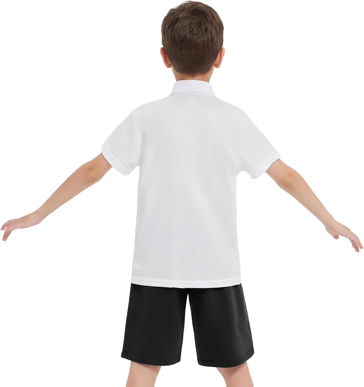 4 Pack Boys Polo Shirt Mesh Athletic Quick Dry Short Sleeve Golf Shirts School Uniform Kids Performance Active Tops
