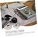 SHINEOFI 2sets Digital Scale Pan Stainless Steel Gram Tray Jewelry Scale Tray Home Kitchen Plate 2pcs*2