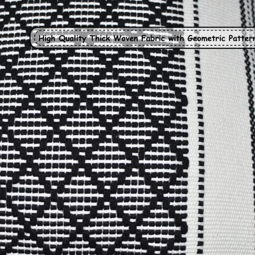 Blackandwhitepillowcoverswithtassels18x18inchsetof2outdoororindoormidcenturymoderndecorativeretroplaidfarmhousewovenpillowcasesbohoaccentpatiocushioncovers  Urban Country Home Decor Black and white pillow covers with tassels 18×18 inch set of 2 outdoor or indoormid century modern decorative retro plaid farmhouse woven pillow casesboho accent patio cushion covers  urban country home decor