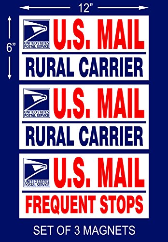 Set of 3 U.S. Mail Delivery Magnetic Signs Rural Delivery Carrier Magnet 6