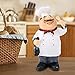 Chef Figurines Vintage Country Resin Figurine Home Restaurant Cafe Tabletop Decor Collectible Gifts(71110-04 Chef Holding Spoon)