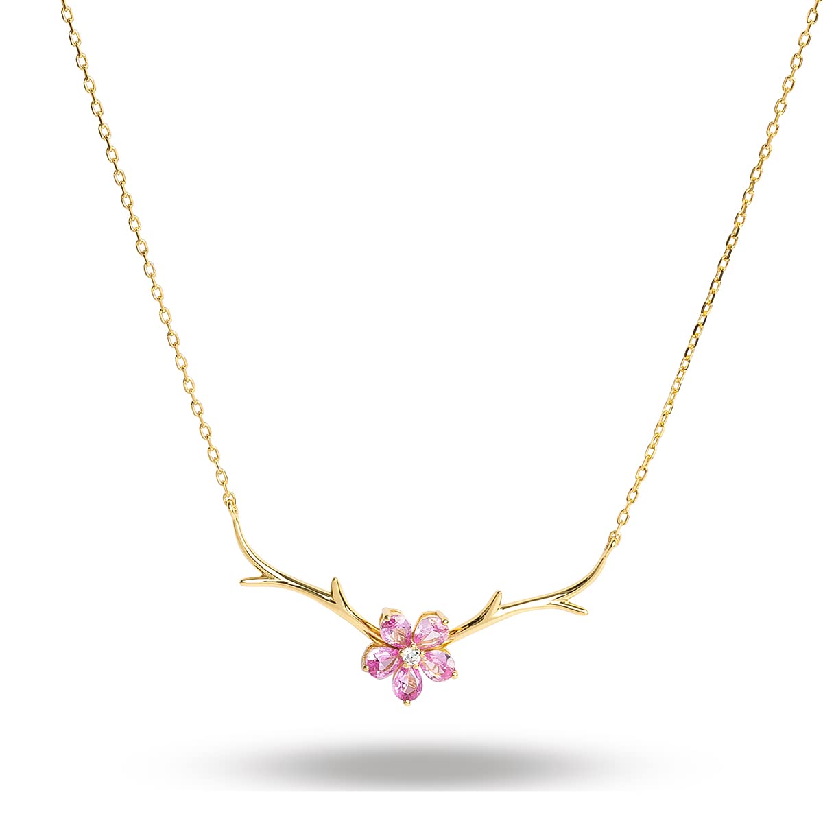 Cherry Flower Necklace- 18k Gold Vermeil | Gifts For Girlfriend | Gift For Women & Girls-image-19