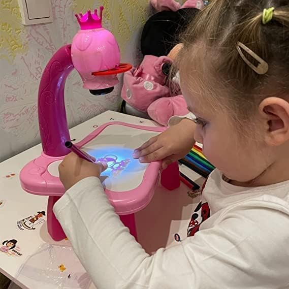 Image of Drawing Projector Table for Kids 5+ | 3 PCs Different Patterns Art Disk Lights with Sketch Colors Project Table for Boys and Girls Birthday Gifts for Children Educational & Learning Items