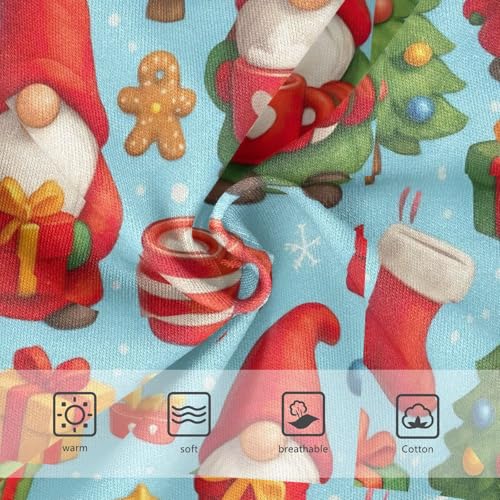 Joisal Toddler Girls Underwear 2t Cotton Little Girl Panties Print Underpants Briefs Cute Christmas Gnomes Red3