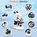 MAXLAPTER Binocular Microscope for Adults and Kids: 40X-1000X Professional Compound Microscope with Slides and Dual Mechanical Stage - Kit for Children Students Beginners Lab Homeschool Education
