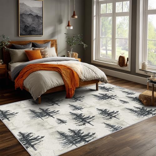 Tapis forêt de pins pour descente de lit et chambre à coucher - 4