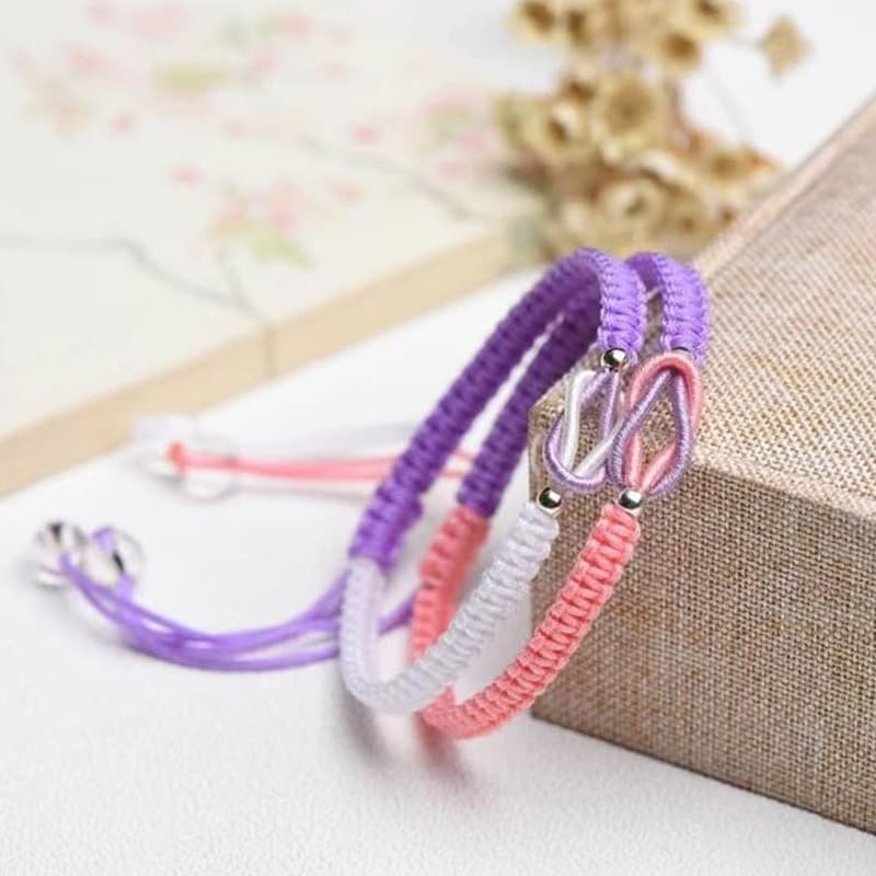To My Granddaughter-Infinity Forever Love Heart Bracelet, Natural Emperor Stone Double Layer Purple Beaded Woven Wrap Bracelets Adjustable Mind Peace Gift Jewelry - Image 5